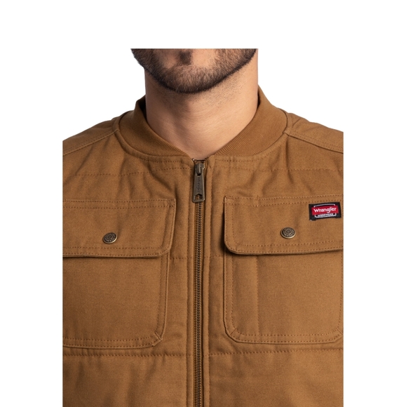 Wrangler Workwear Men's Quilted Duck Work Vest - Picture 10 of 10